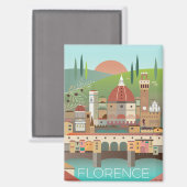 Florence, Italië Koelkastmagneet Magneet (Voorkant / Achterkant)