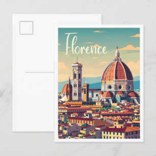 Florence Italië Kunst Vintage Reizen Briefkaart