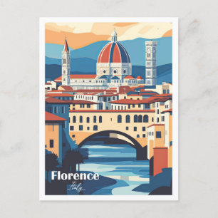 Florence Italië Kunstwerk Reizen Plaats illustrati Briefkaart