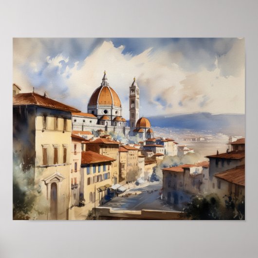 Florence Italië Landschap Kunstprint Poster (Voorkant)