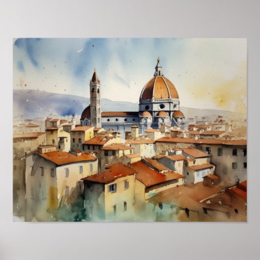 Florence Italië Landschap Kunstprint Poster (Voorkant)