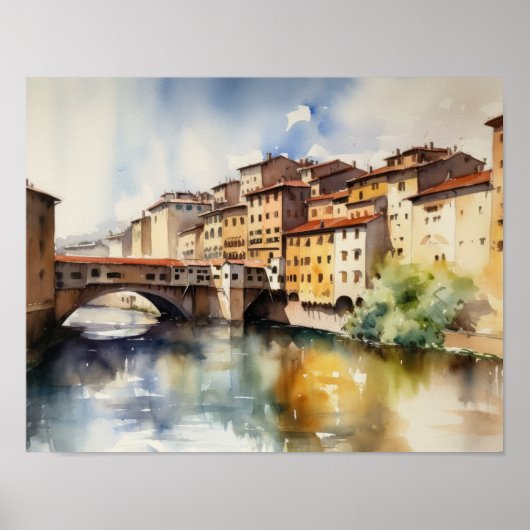 Florence Italië Landschapskunst Print Poster (Voorkant)