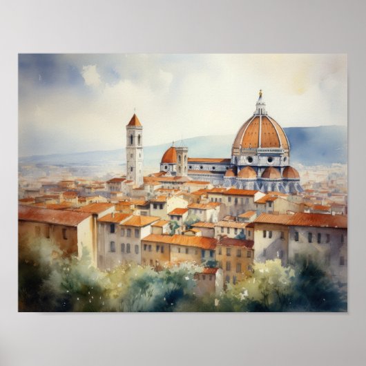 Florence Italië Landschapskunst Print Poster (Voorkant)