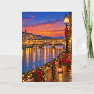 Florence Italië Lege Kerstmis Feestdagen Kaart