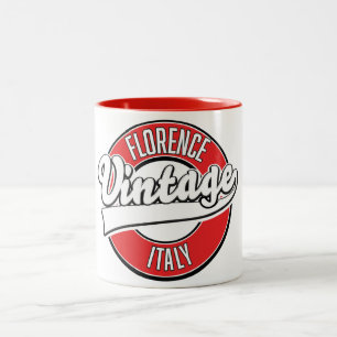 florence italië  logo tweekleurige koffiemok