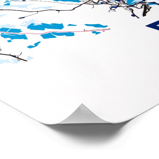 Florence - Italië MelkTea City Map Poster (Hoek)