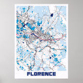 Florence - Italië MelkTea City Map Poster (Voorkant)