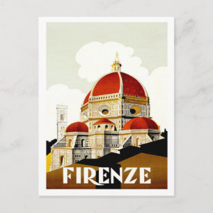 Florence, Italië, oud briefkaart