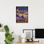 Florence, Italië, oud poster (Thuiskantoor)