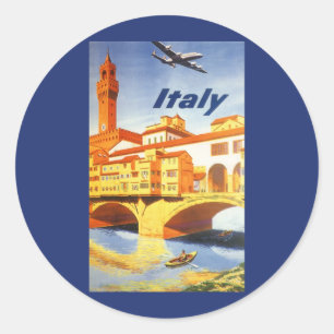 Florence Italië Ponte Vecchio Brug Reis Reizen Ronde Sticker