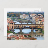 Florence Italië Ponte Vecchio Brug Reizen Briefkaart (Voorkant / Achterkant)