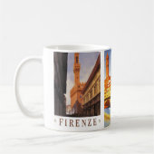 Florence Italië Ponte Vecchio Brug Vintage Reizen Koffiemok (Links)