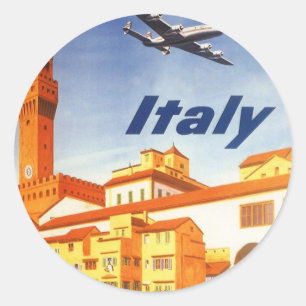 Florence Italië Ponte Vecchio Brug Vintage Reizen Ronde Sticker
