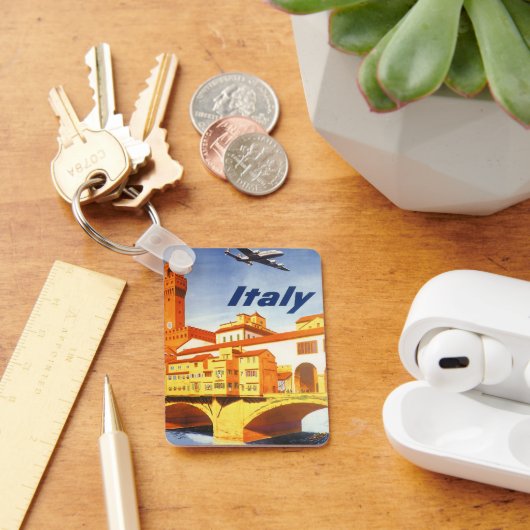 Florence Italië Ponte Vecchio Brug Vintage Reizen Sleutelhanger (Bureau)