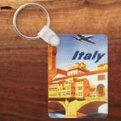 Florence Italië Ponte Vecchio Brug Vintage Reizen Sleutelhanger (Voorkant)