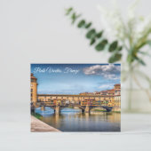 Florence Italië|Ponte Vecchio Foto Briefkaart (Staand voorkant)