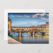Florence Italië|Ponte Vecchio Foto Briefkaart (Voorkant / Achterkant)