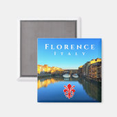 Florence, Italië - Ponte Vecchio Magnet (Voorkant / Achterkant)