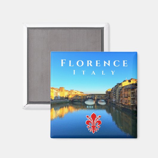 Florence, Italië - Ponte Vecchio Magnet (Voorkant / Achterkant)
