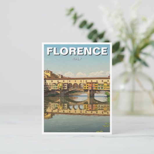 Florence Italië Ponte Vecchio Reizen Briefkaart (Staand voorkant)