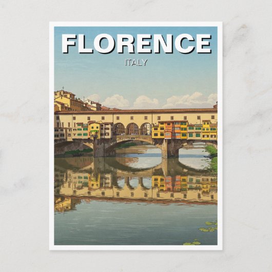 Florence Italië Ponte Vecchio Reizen Briefkaart (Voorkant)