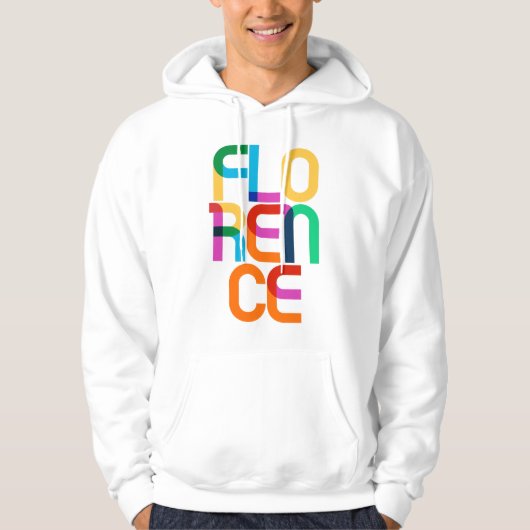 Florence Italië Pop Art Letters Hoodie (Voorkant)