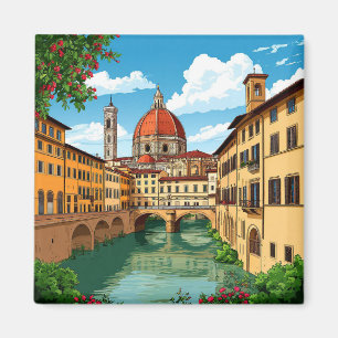 Florence Italië Reis Souvenir Voor Stad Collectant Magneet