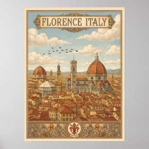 Florence Italië Reis uit het Verleden Poster