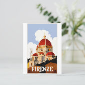 Florence Italië Reisposter 1930 Briefkaart (Staand voorkant)