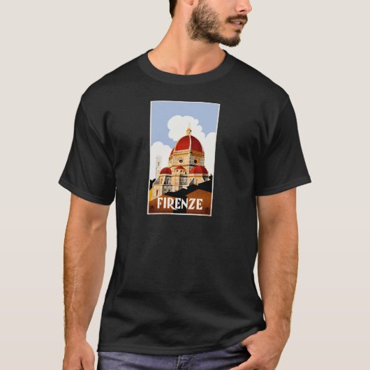 Florence Italië Reisposter 1930 T-shirt (Voorkant)