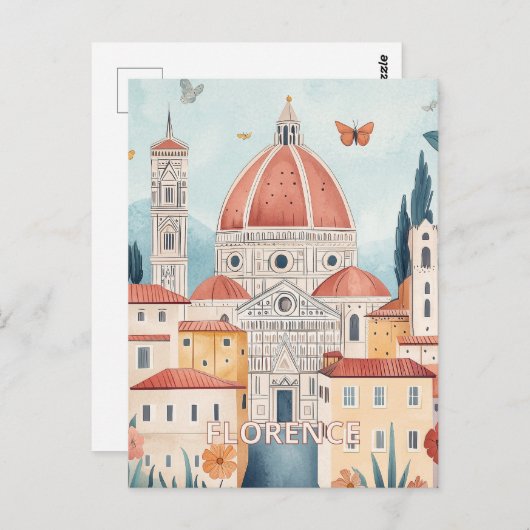 Florence Italië Reizen Briefkaart (Voorkant / Achterkant)