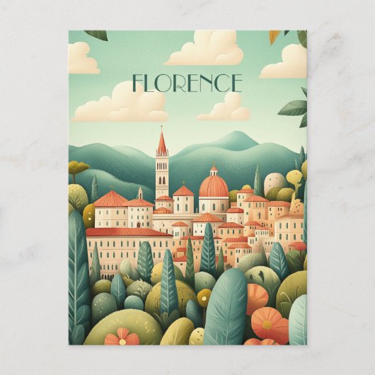 Florence Italië Reizen Briefkaart (Voorkant)