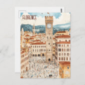 Florence Italië Reizen Briefkaart (Voorkant / Achterkant)