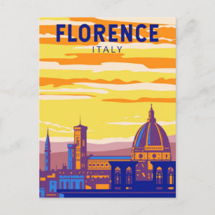 Florence Italië Reizen Kunst Vintage Briefkaart