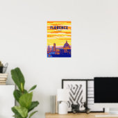 Florence Italië Reizen Kunst Vintage Poster (Thuiskantoor)
