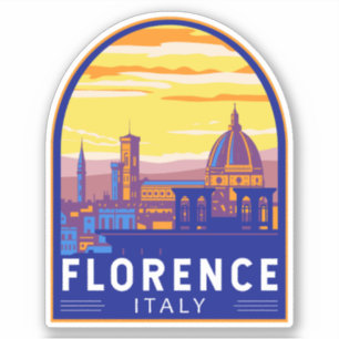 Florence Italië Reizen Kunst Vintage Sticker