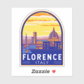 Florence Italië Reizen Kunst Vintage Sticker (Vel)