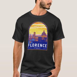 Florence Italië Reizen Kunst Vintage T-shirt