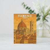  Florence Italië Reizen Retro Illustratie Briefkaart (Staand voorkant)