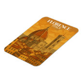  Florence Italië Reizen Retro Illustratie Magneet (Linkerzijde)