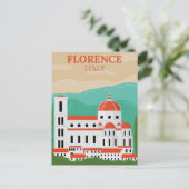 Florence, Italië Retro Vintage Travel Briefkaart (Staand voorkant)