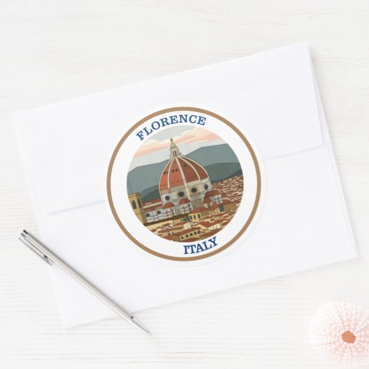 Florence, Italië Ronde Sticker (Envelop)