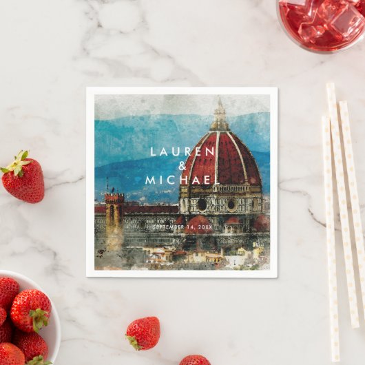 Florence Italië schilderachtig zomer bruiloft serv Servet (Insitu)