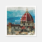 Florence Italië schilderachtig zomer bruiloft serv Servet (Voorkant)