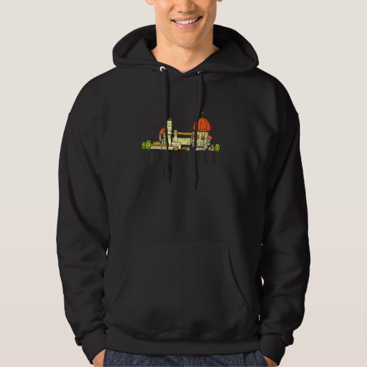 Florence Italië Skyline Duomo Hand Drawn  Tr Hoodie (Voorkant)