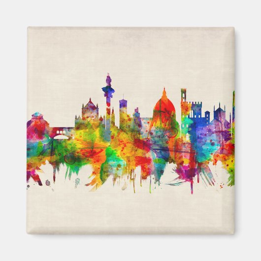 Florence Italië Skyline Magneet (Voorkant)