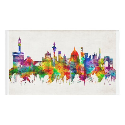 Florence Italië Skyline Naambadge (Voorkant)