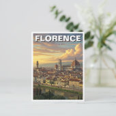 Florence Italië Skyline Reizen Briefkaart (Staand voorkant)