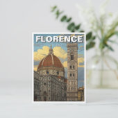 Florence Italië Skyline Reizen Briefkaart (Staand voorkant)