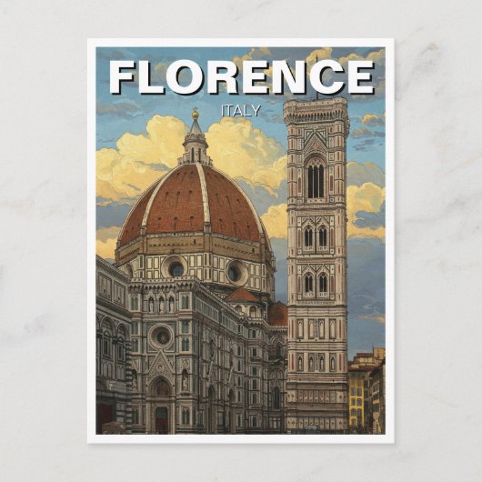 Florence Italië Skyline Reizen Briefkaart (Voorkant)